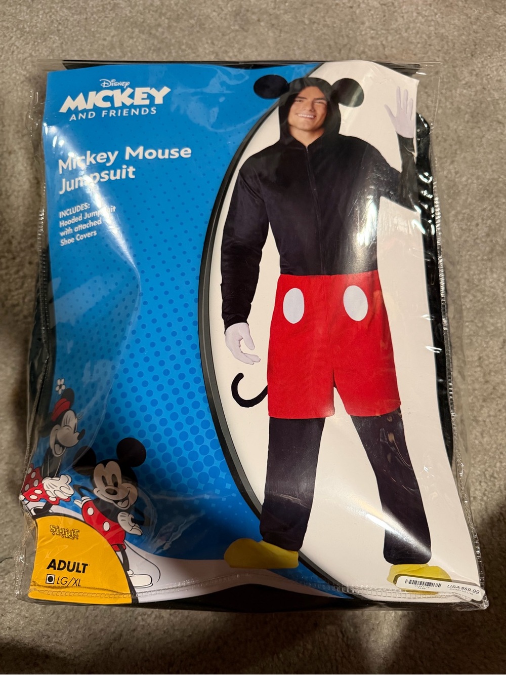 Disney Mickey Mouse Adult Jumpsuit Costume